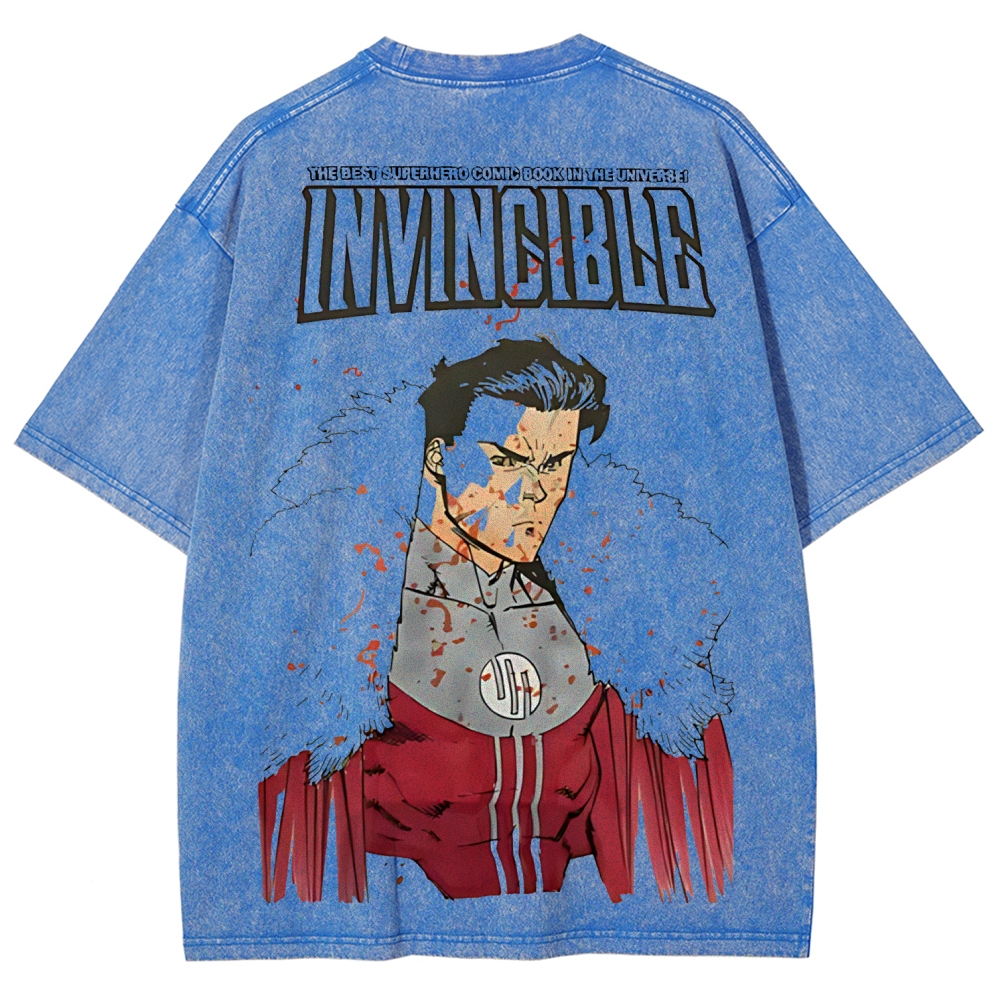 Invincible Printed Unisex Washed T-Shirt