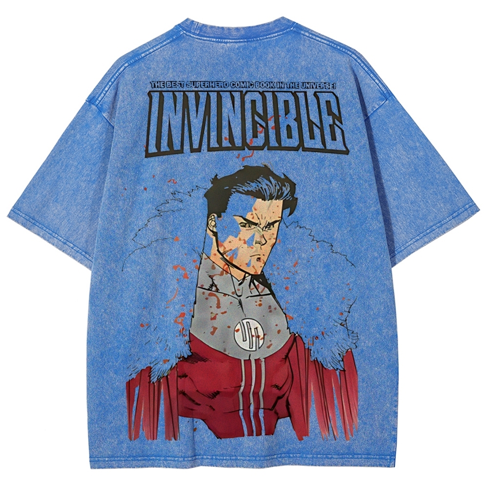 Invincible Printed Unisex Washed T-Shirt