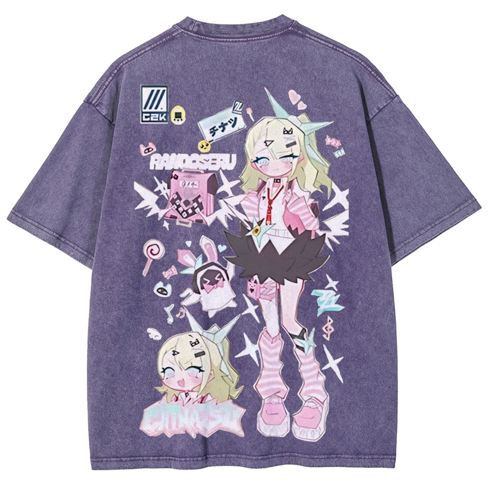 SUNNA Zenless Zone Zero Printed Unisex Washed T-Shirt