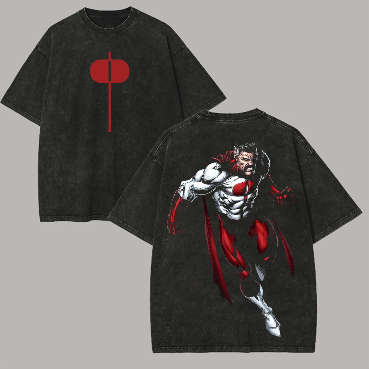 Invincible Omni-Man Printed Unisex Washed T-Shirt
