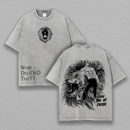 Seven Deadly Sins Escanor Printed Unisex Washed T-Shirt