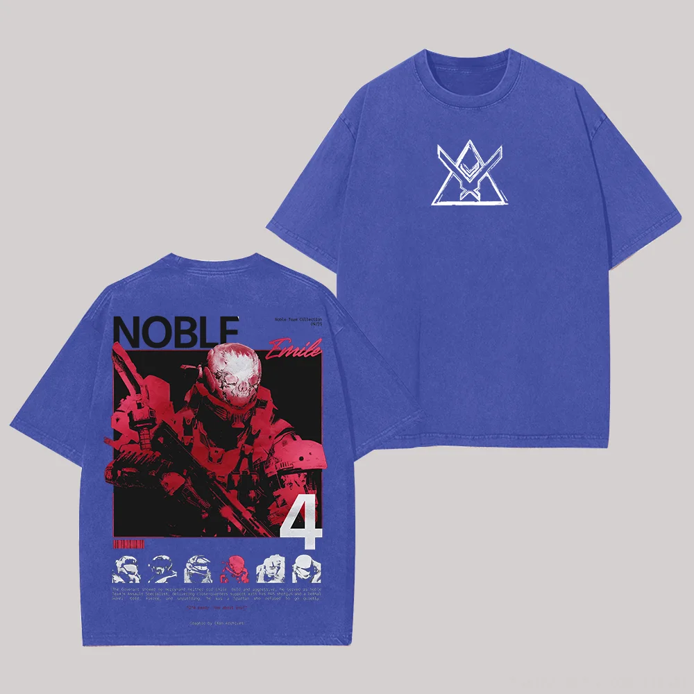 Halo: Reach Noble Team Printed Unisex Washed T-Shirt