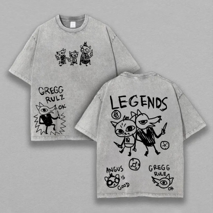 Night in the Woods Printed Unisex Washed T-Shirt