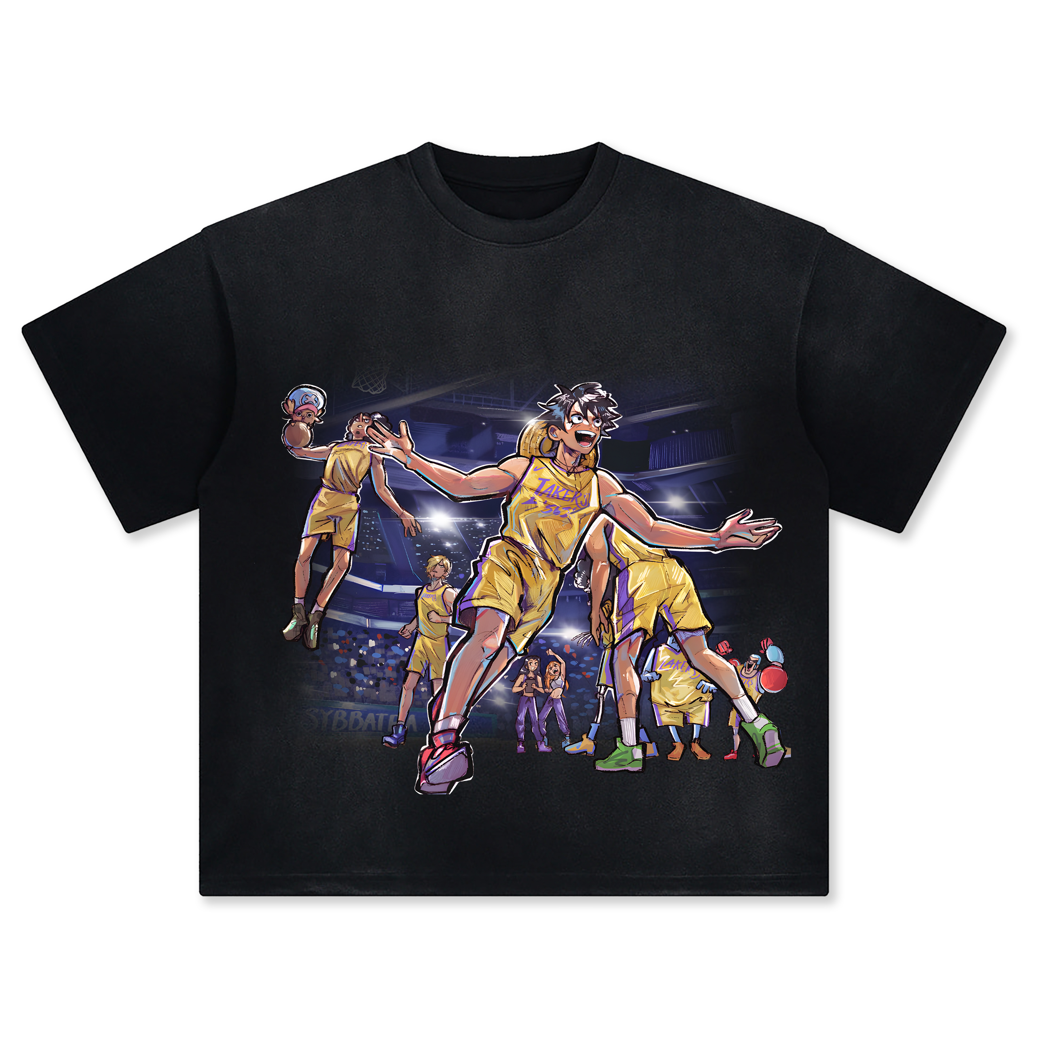 Unisex Vintage Tee丨 Lakers X One Piece Tee