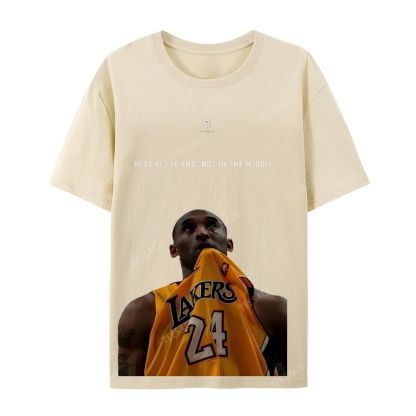 KOBE Vintage Tee Unisex-Adult Oversized Washed Cotton T-Shirt 