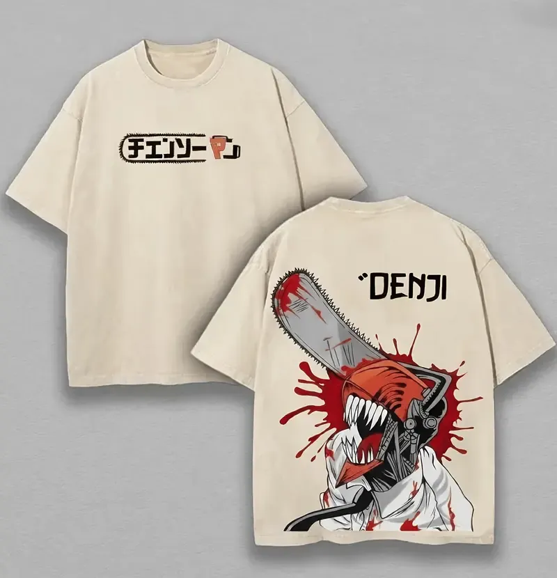 Chainsaw Man Denji Printed Unisex Washed T-Shirt