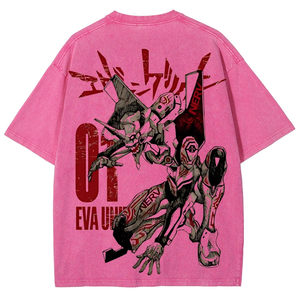 Eva Unit-01  Vintage Unisex Washed T-Shirt | Neon Genesis Evangelion