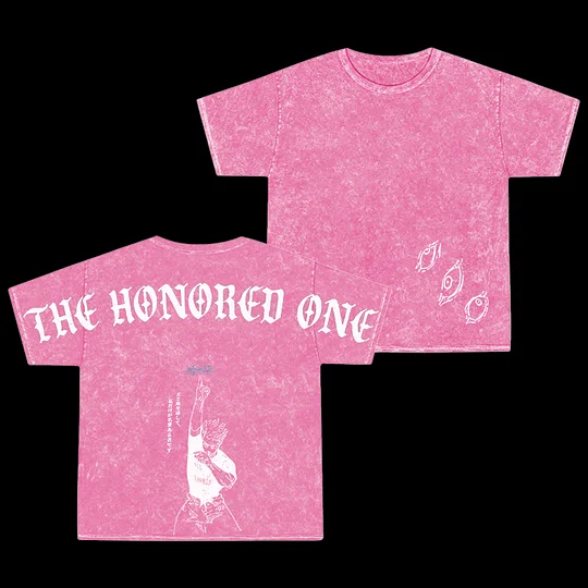 Retro Gojo Satoru Anime Oversize Washed T-Shirt