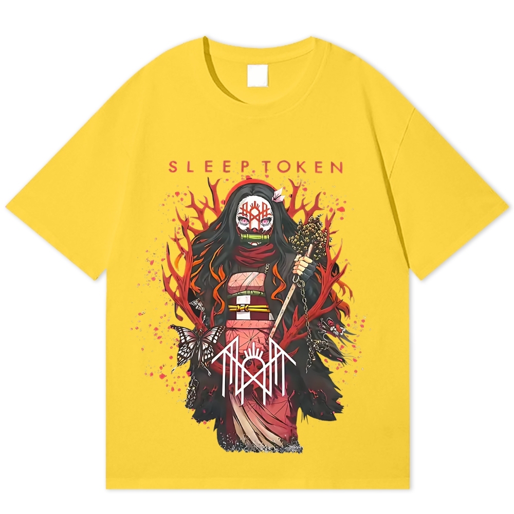 Sleep Token Demon Slayer Nezuko Kamado Unisex Cotton Crew Neck T-shirt
