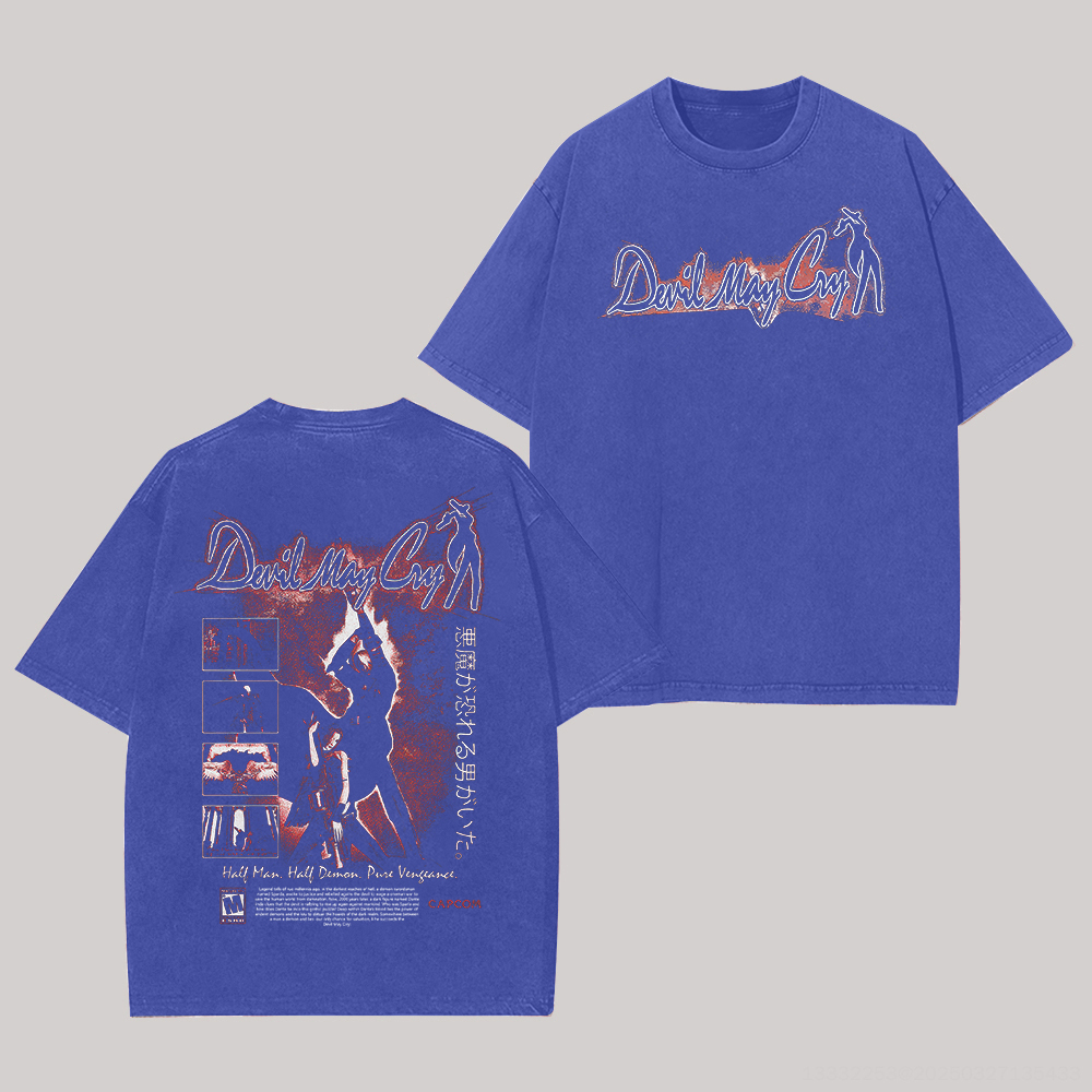 Devil May Cry Printed Unisex Washed T-Shirt