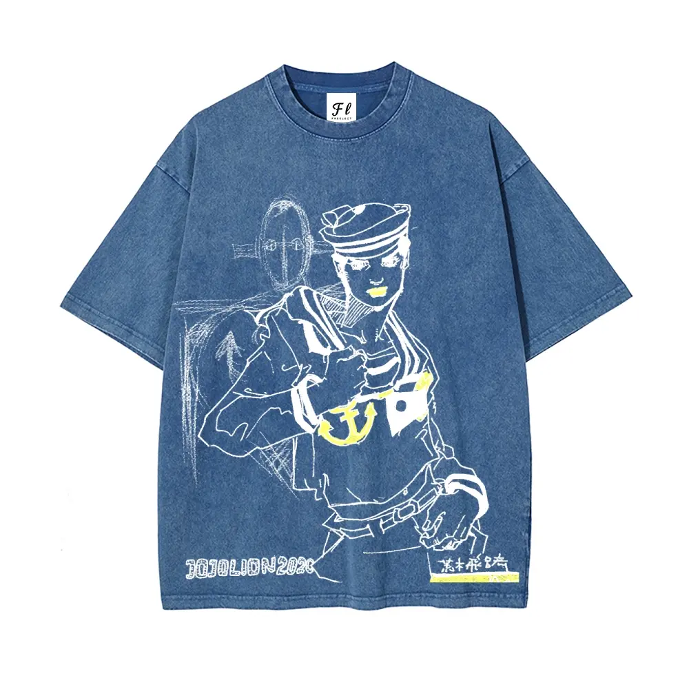 Josuke Higashikata JoJo's Bizarre Adventure  Printed Unisex Washed T-Shirt