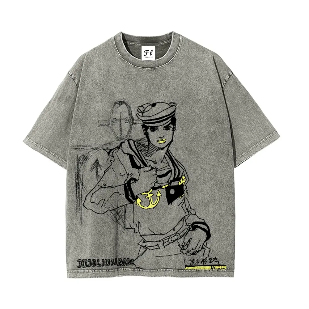 Josuke Higashikata JoJo's Bizarre Adventure  Printed Unisex Washed T-Shirt