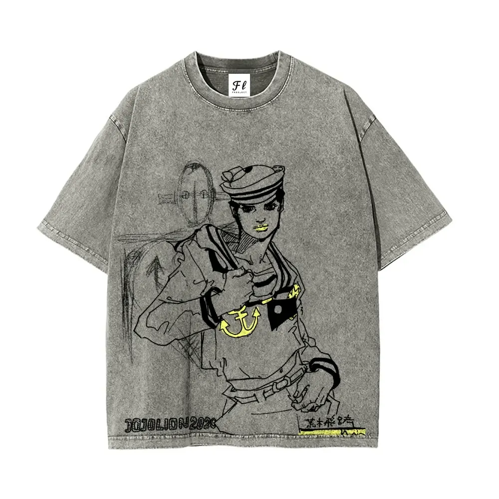 Josuke Higashikata JoJo's Bizarre Adventure  Printed Unisex Washed T-Shirt