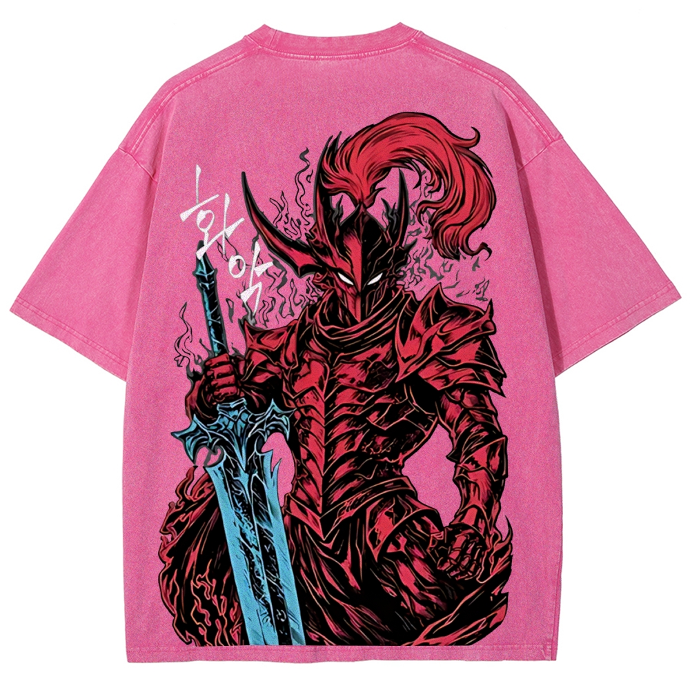 Igris Solo Leveling Vintage Unisex Washed T-Shirt