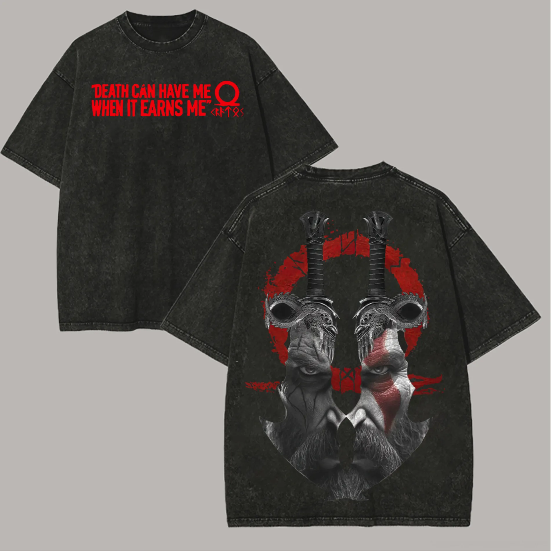 God of War Kratos Unisex Washed T-Shirt