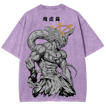 Jujutsu Kaisen Mahoraga Printed Unisex Washed T-Shirt