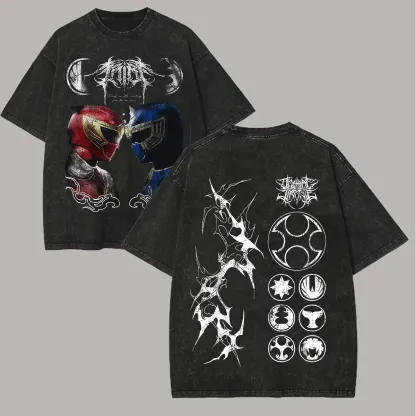 Power Rangers Ninja Storm Printed Unisex Washed T-Shirt