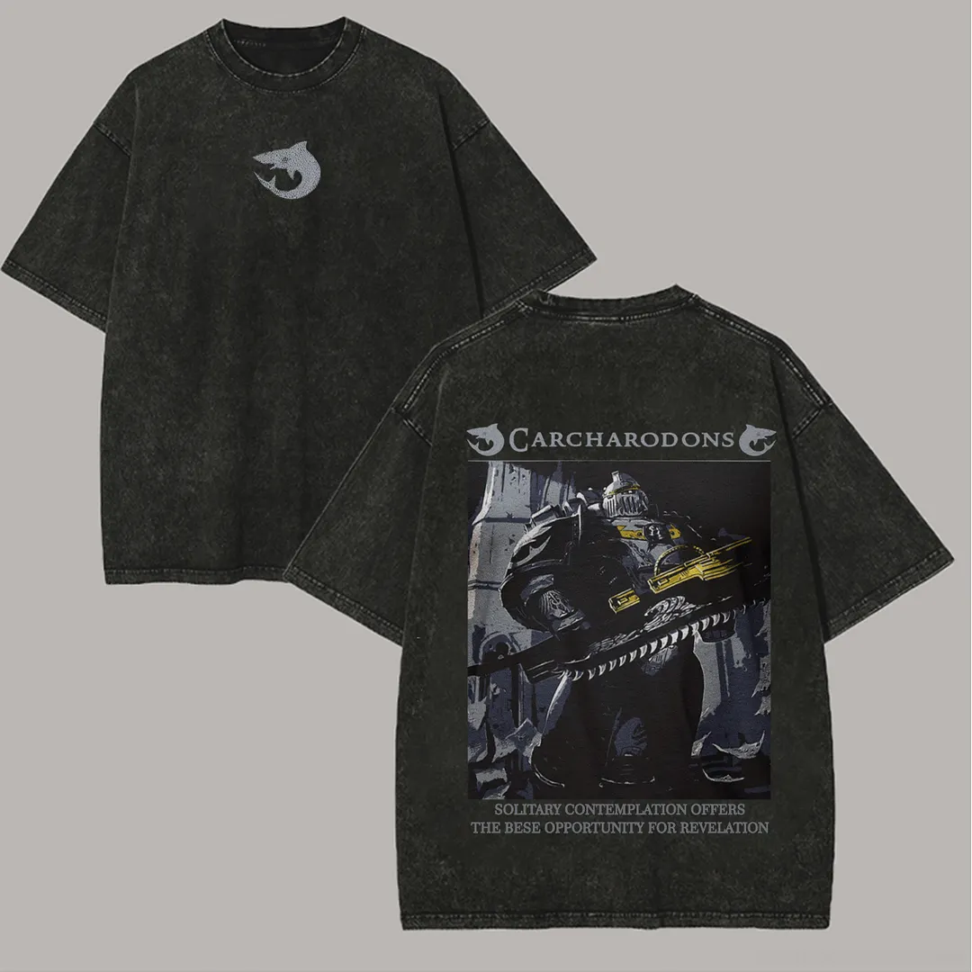 Warhammer 40,000 Carcharodons Printed Unisex Washed T-Shirt