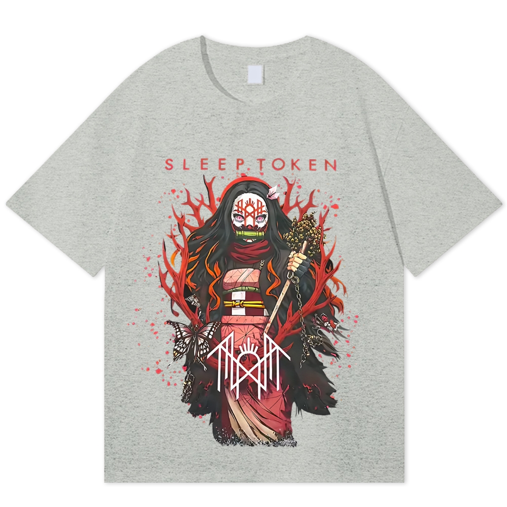 Sleep Token Demon Slayer Nezuko Kamado Unisex Cotton Crew Neck T-shirt