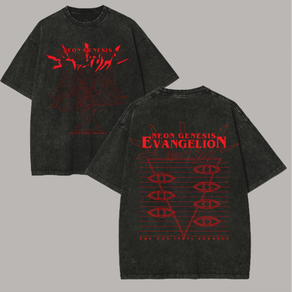 Neon Genesis Evangelion Printed Unisex Washed T-Shirt