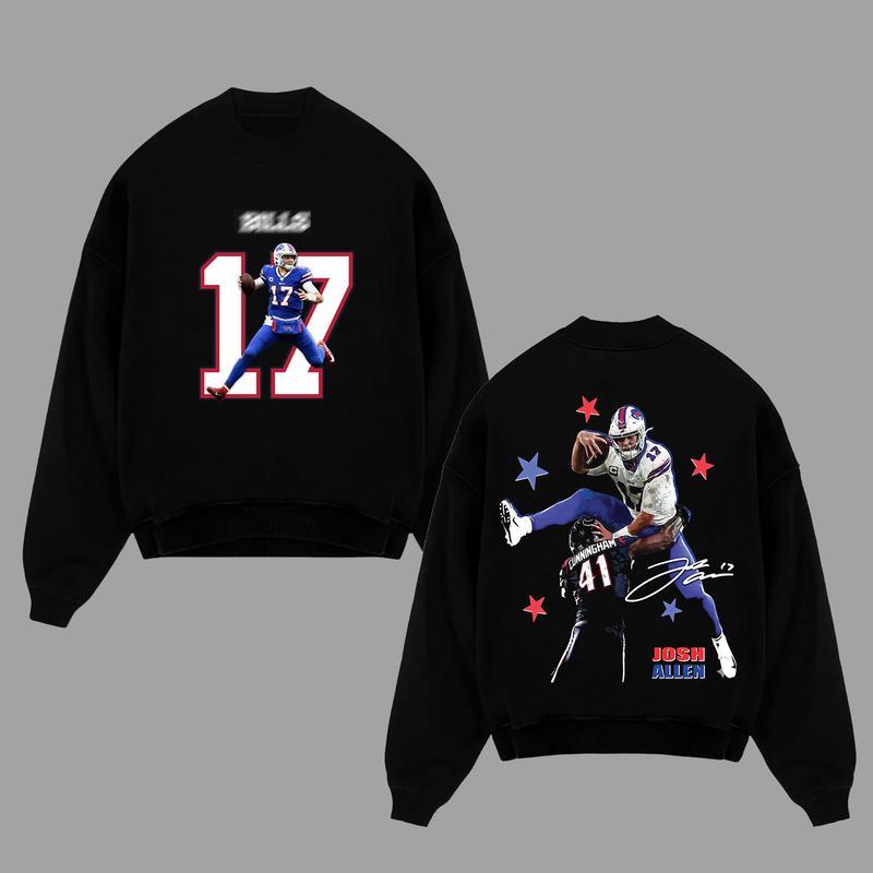 Josh Allen  | Casual Washed Tee & Hoodie & Sweatshirt