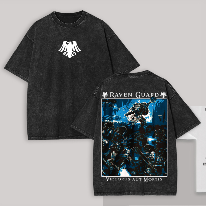 Warhammer 40k Raven Guard Printed Unisex Washed T-Shirt