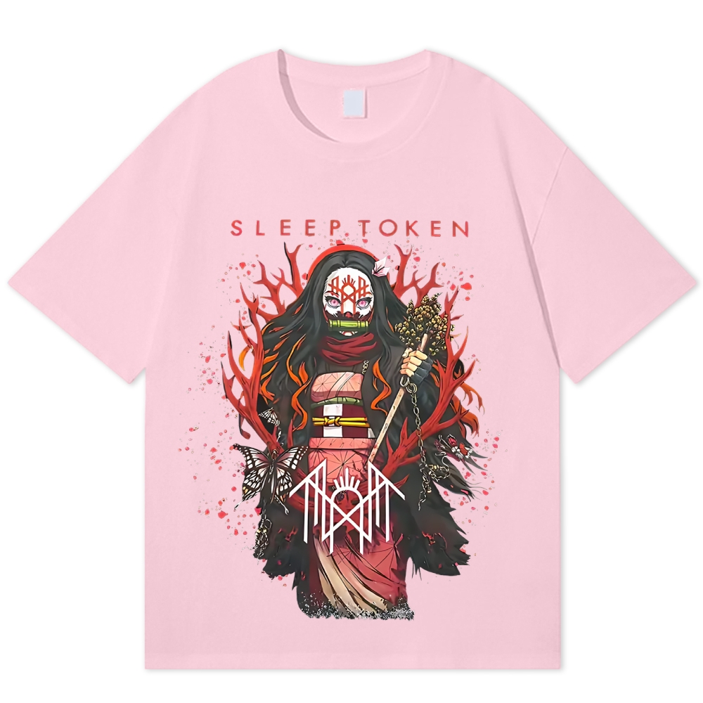 Sleep Token Demon Slayer Nezuko Kamado Unisex Cotton Crew Neck T-shirt