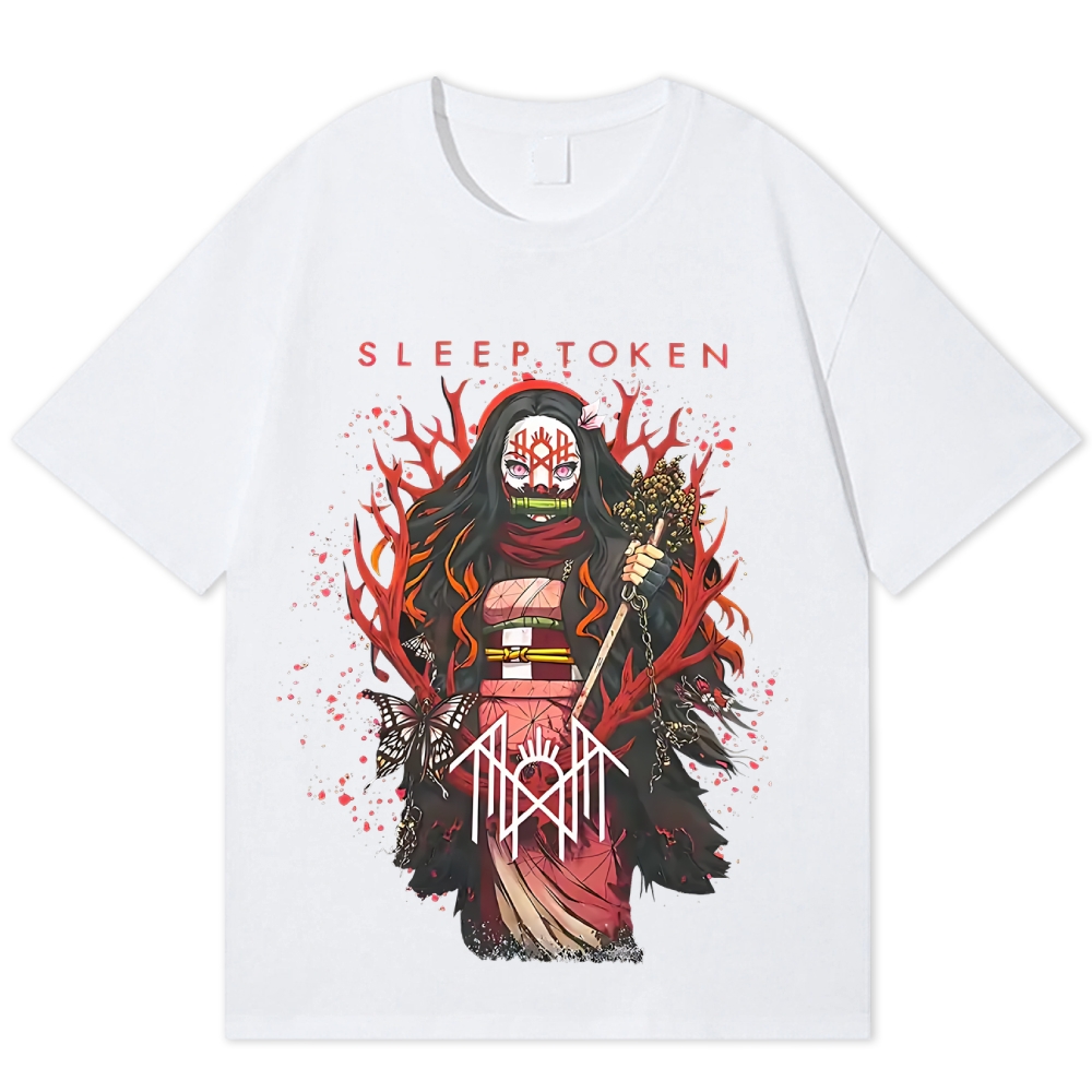 Sleep Token Demon Slayer Nezuko Kamado Unisex Cotton Crew Neck T-shirt