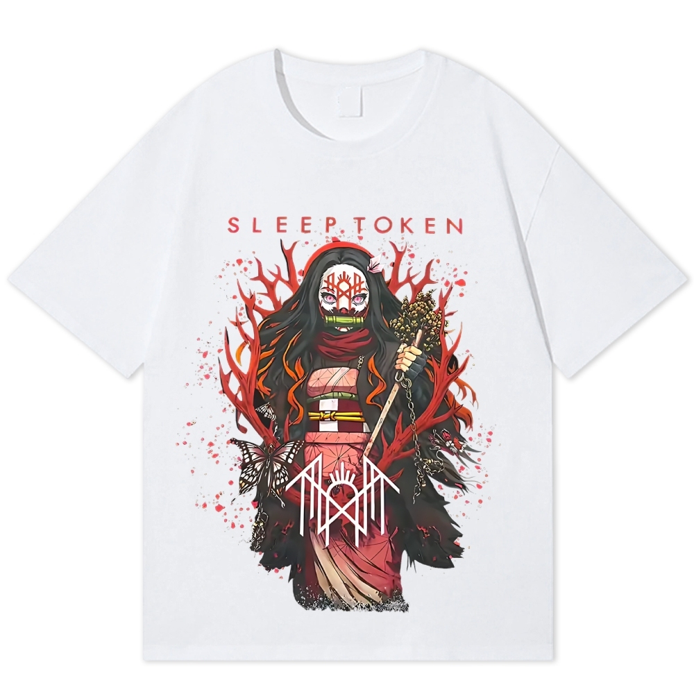 Sleep Token Demon Slayer Nezuko Kamado Unisex Cotton Crew Neck T-shirt