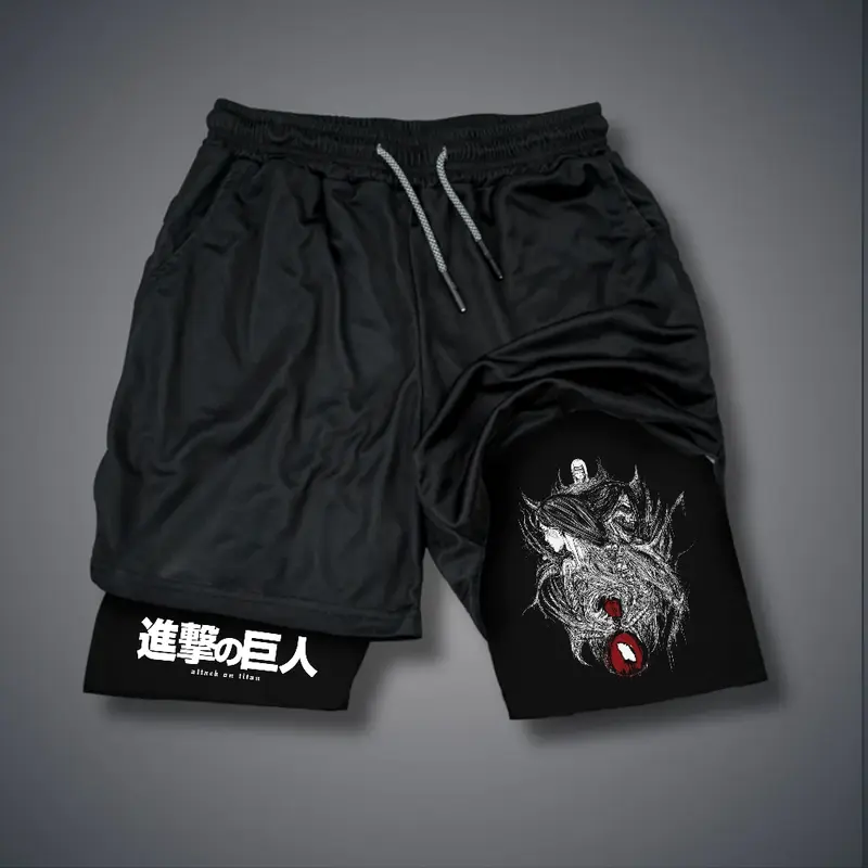 Attack on Titan Print Men's Fitness Shorts