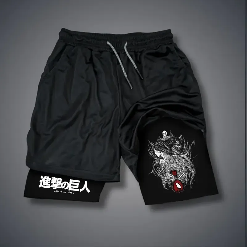Attack on Titan Print Men's Fitness Shorts