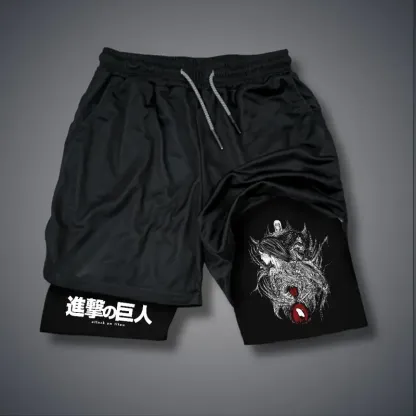 Attack on Titan Print Men's Fitness Shorts