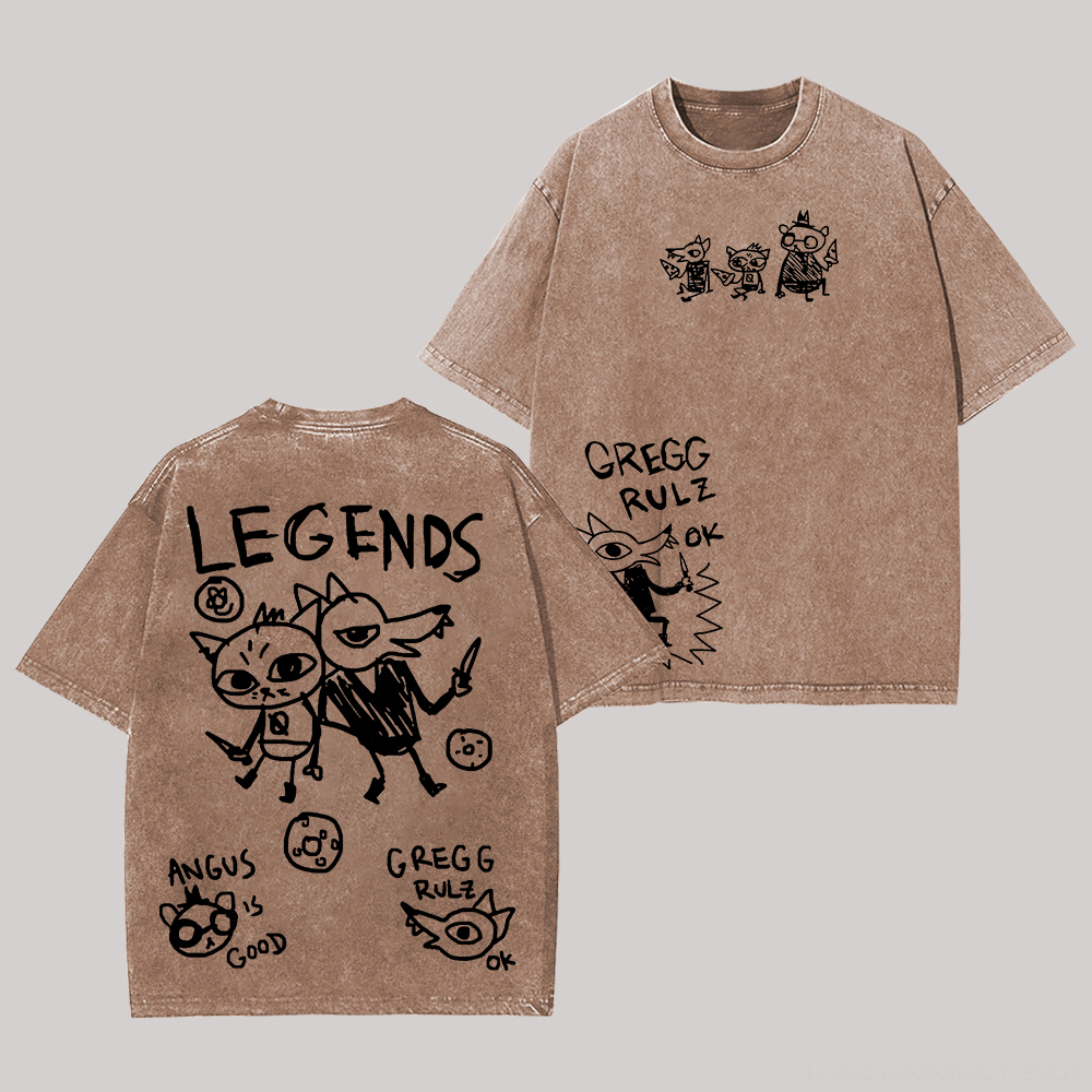 Night in the Woods Printed Unisex Washed T-Shirt