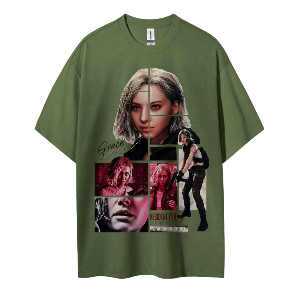 Resident Evil Printed Oversized Unisex Cotton T-shirt
