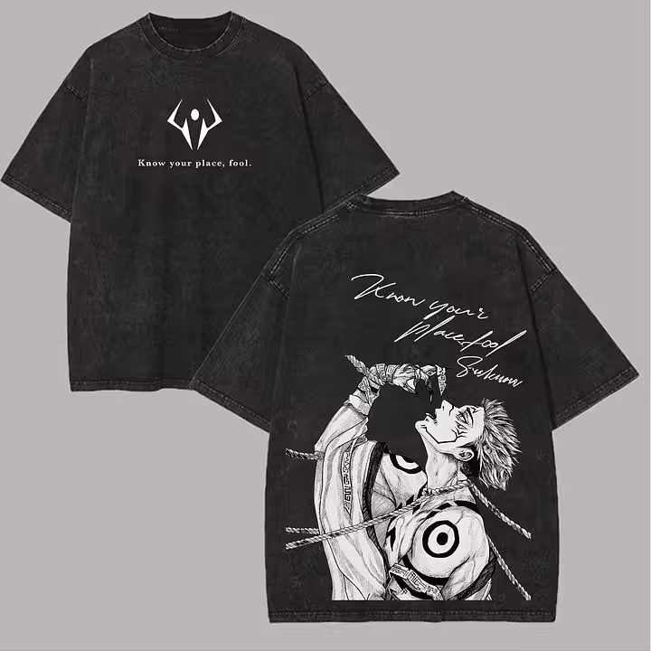 Sukuna Sukuna Jujutsu Kaisen Vintage Unisex Washed T-Shirt