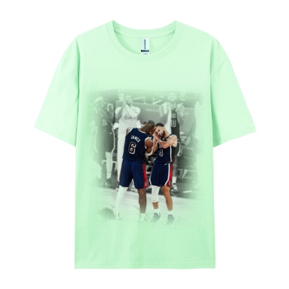 Unisex-Adult Ultra Cotton Washed T-Shirt Graphic USA BASKETBALL 2024 USA TEE
