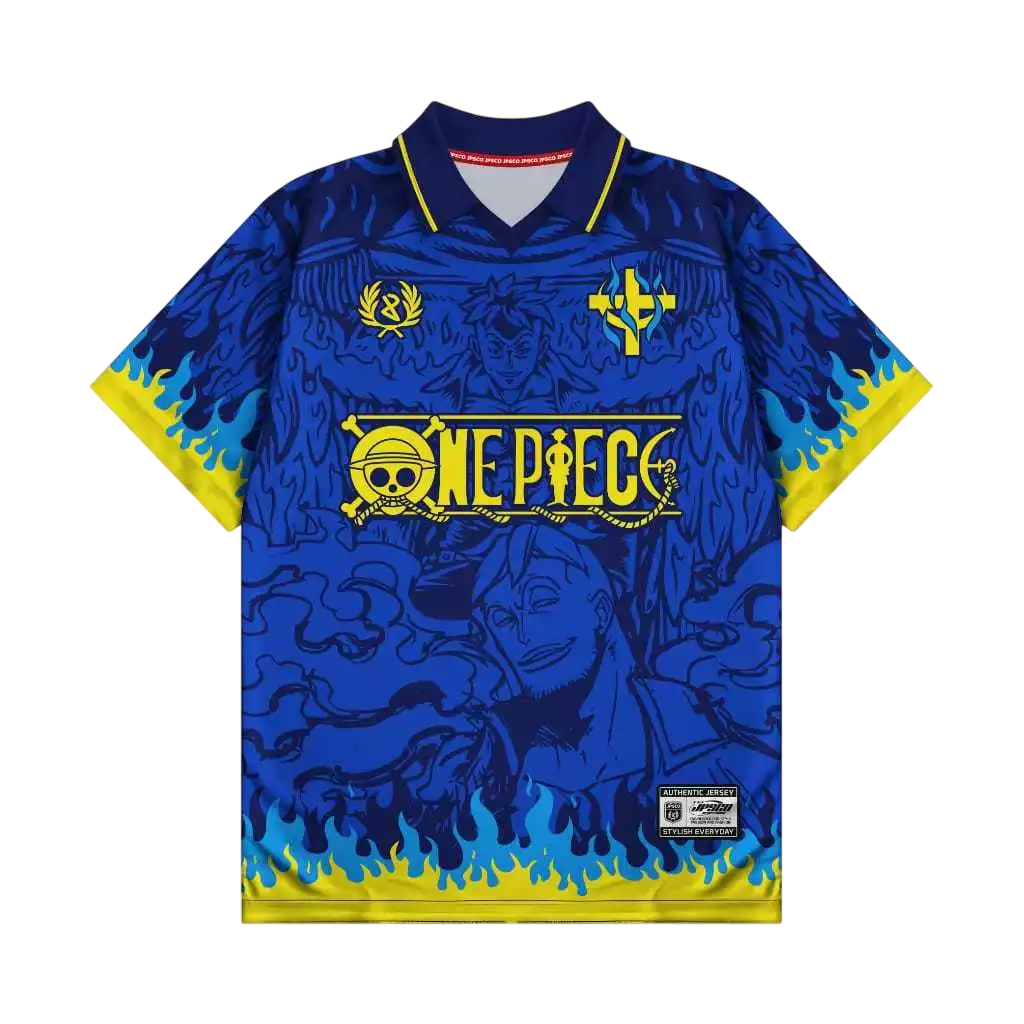 One Piece Anime Vintage V-Neck  Jersey