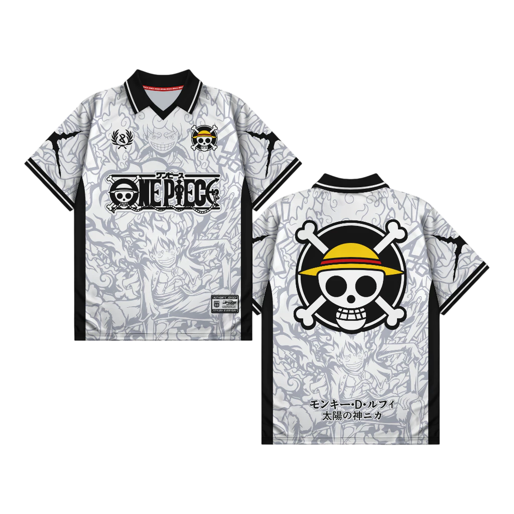 One Piece Anime Vintage V-Neck  Jersey