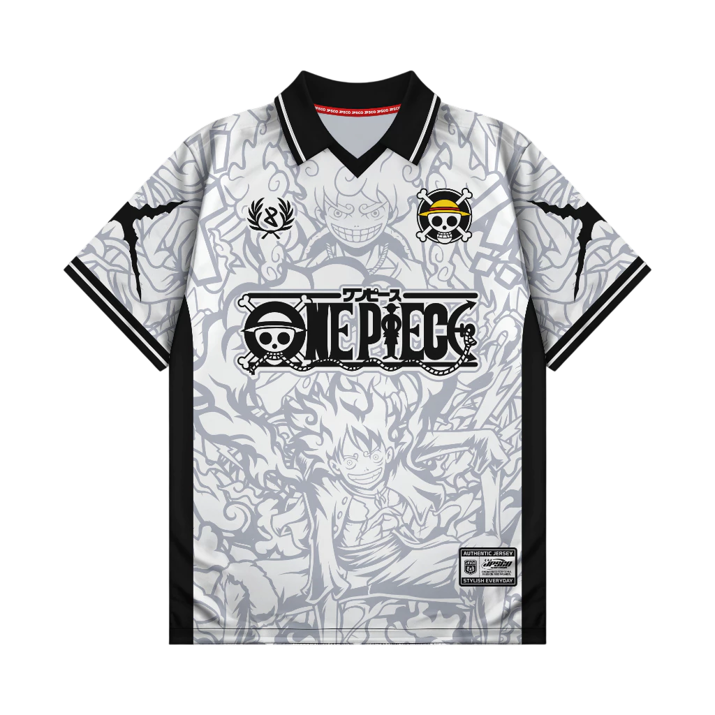 One Piece Anime Vintage V-Neck  Jersey