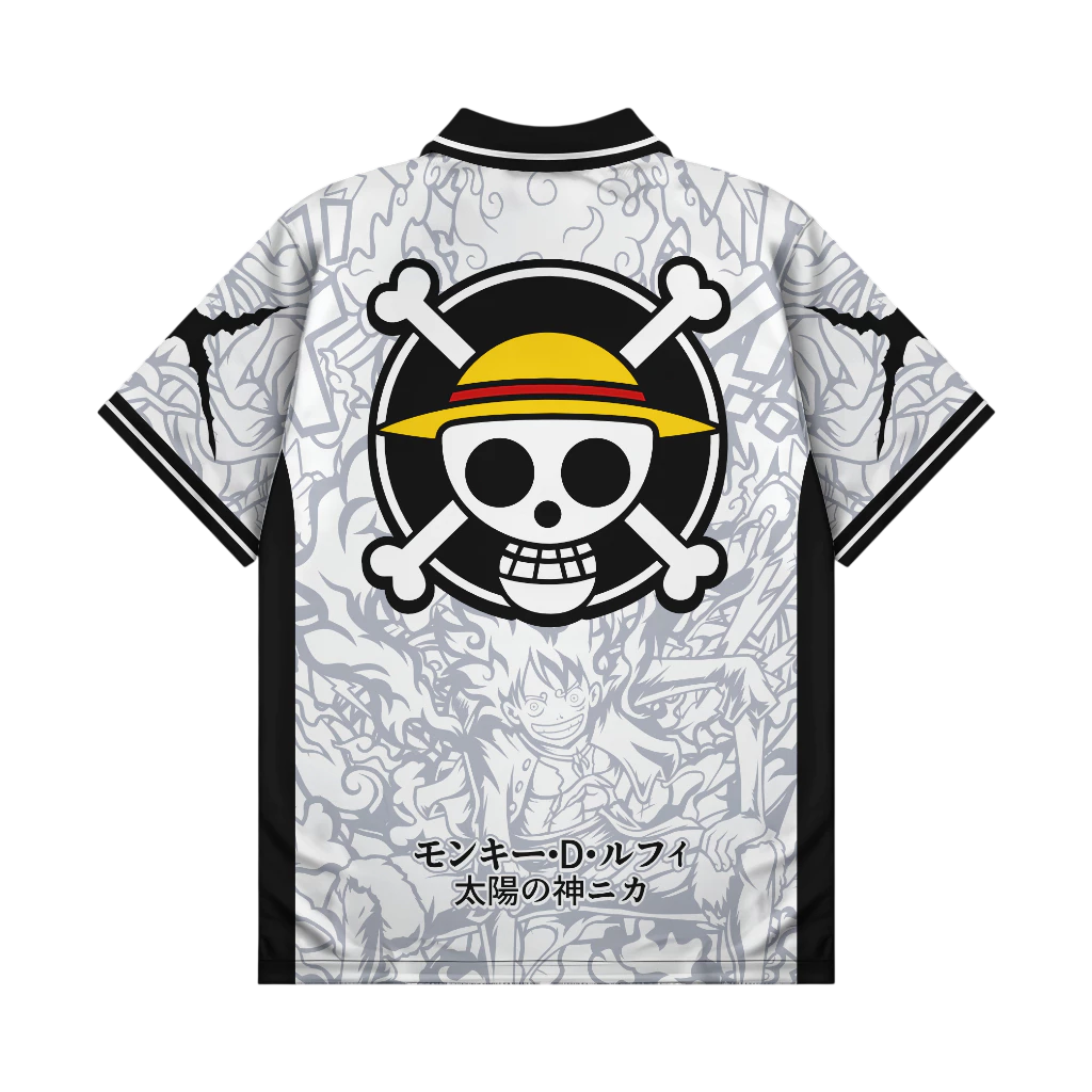One Piece Anime Vintage V-Neck  Jersey