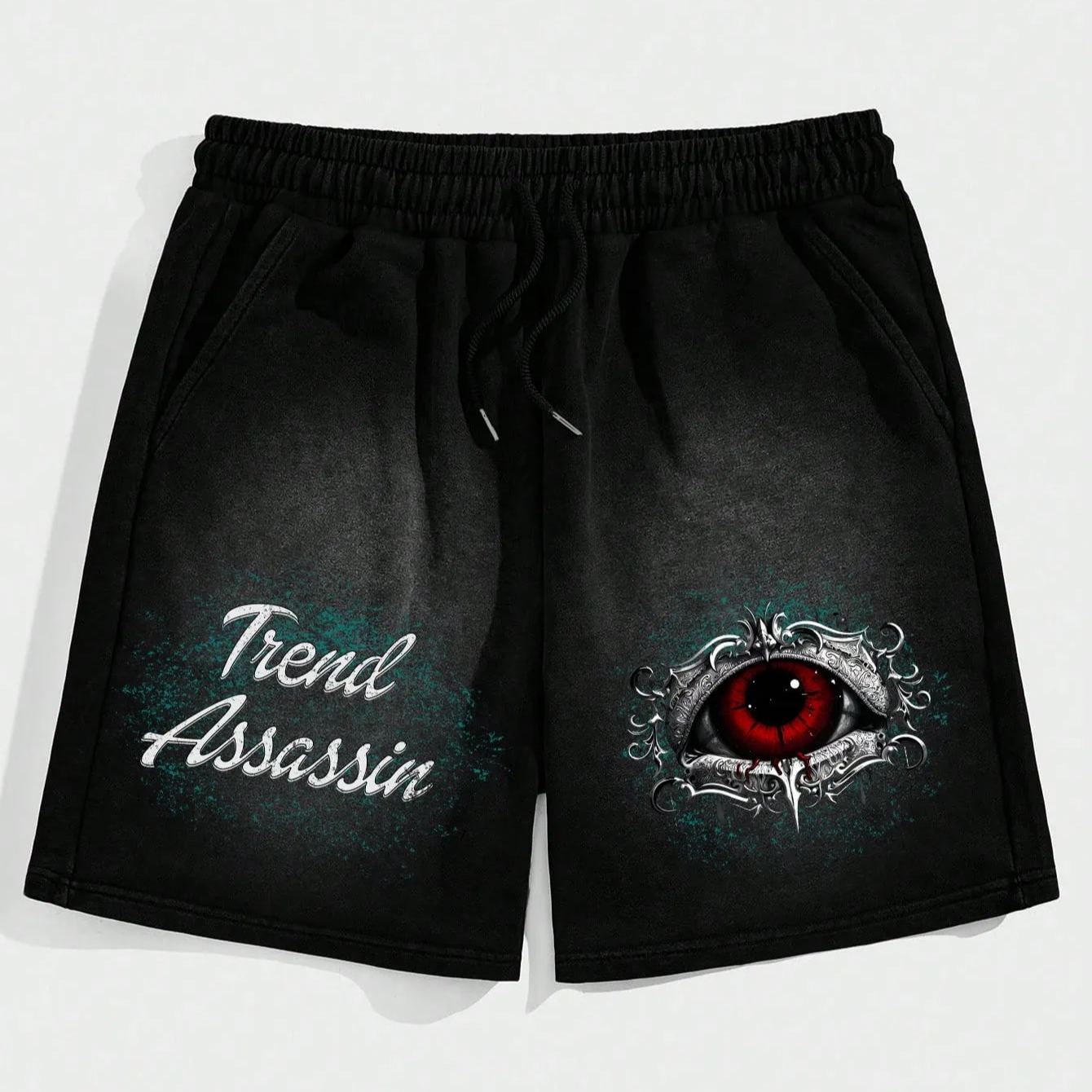 Street Life Men's Printed Tie Front Pocket Casual Shorts
