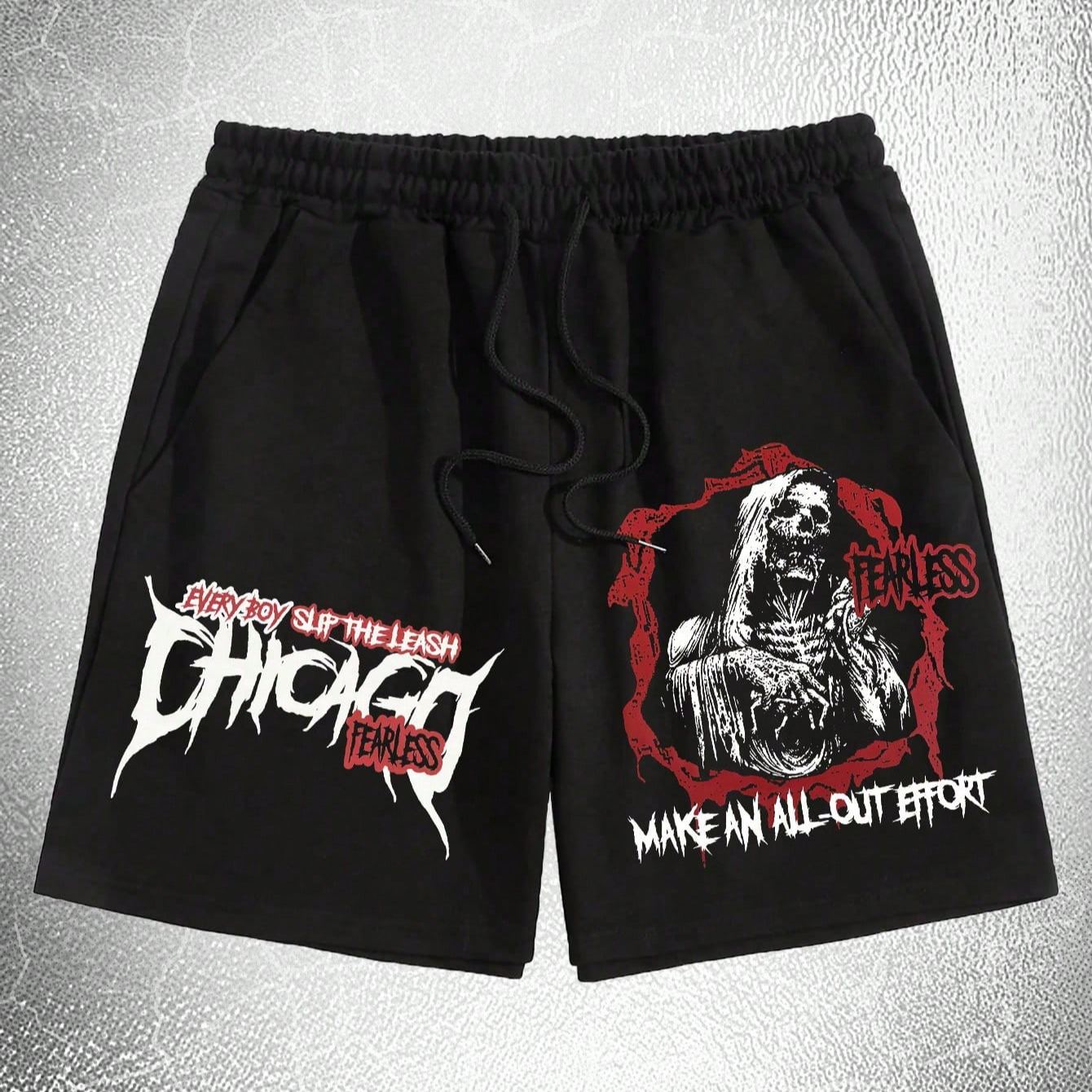 Street Life Men's Printed Tie Front Pocket Casual Shorts