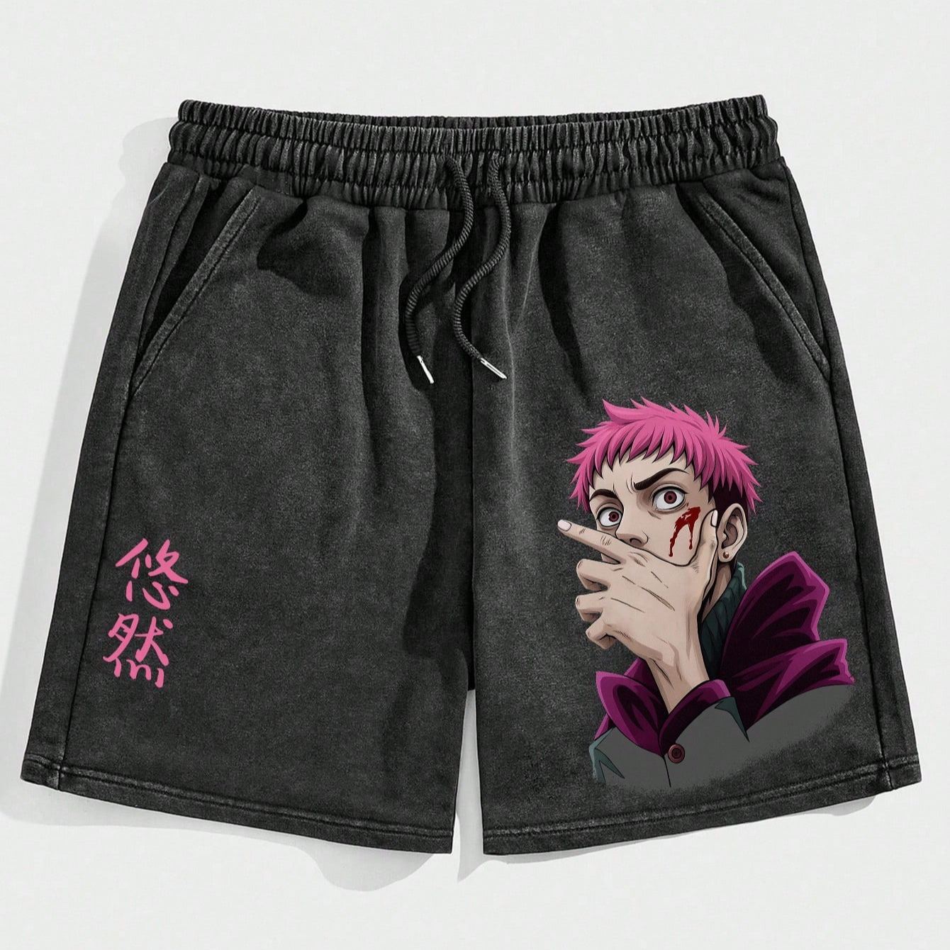 Street Life Men's Printed Tie Front Pocket Casual Shorts