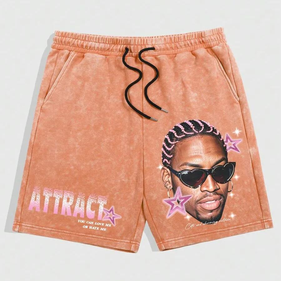 Street Life Men's Printed Tie Front Pocket Casual Shorts