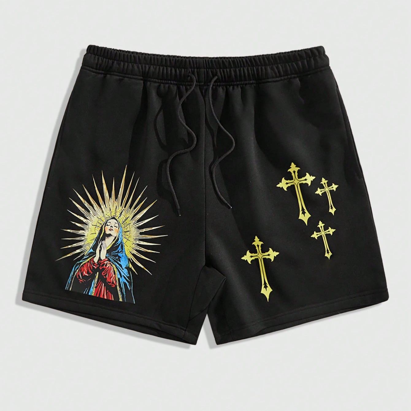 Street Life Men's Printed Tie Front Pocket Casual Shorts