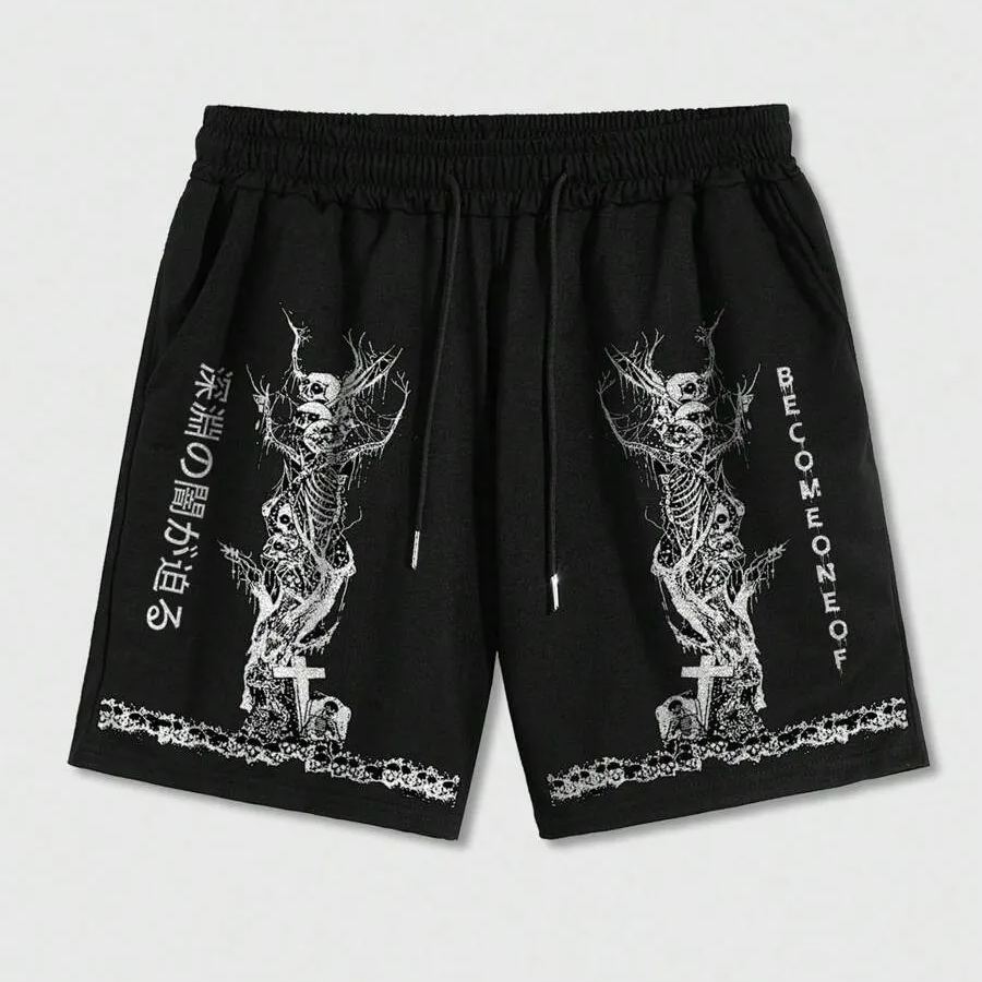 Street Life Men's Printed Tie Front Pocket Casual Shorts