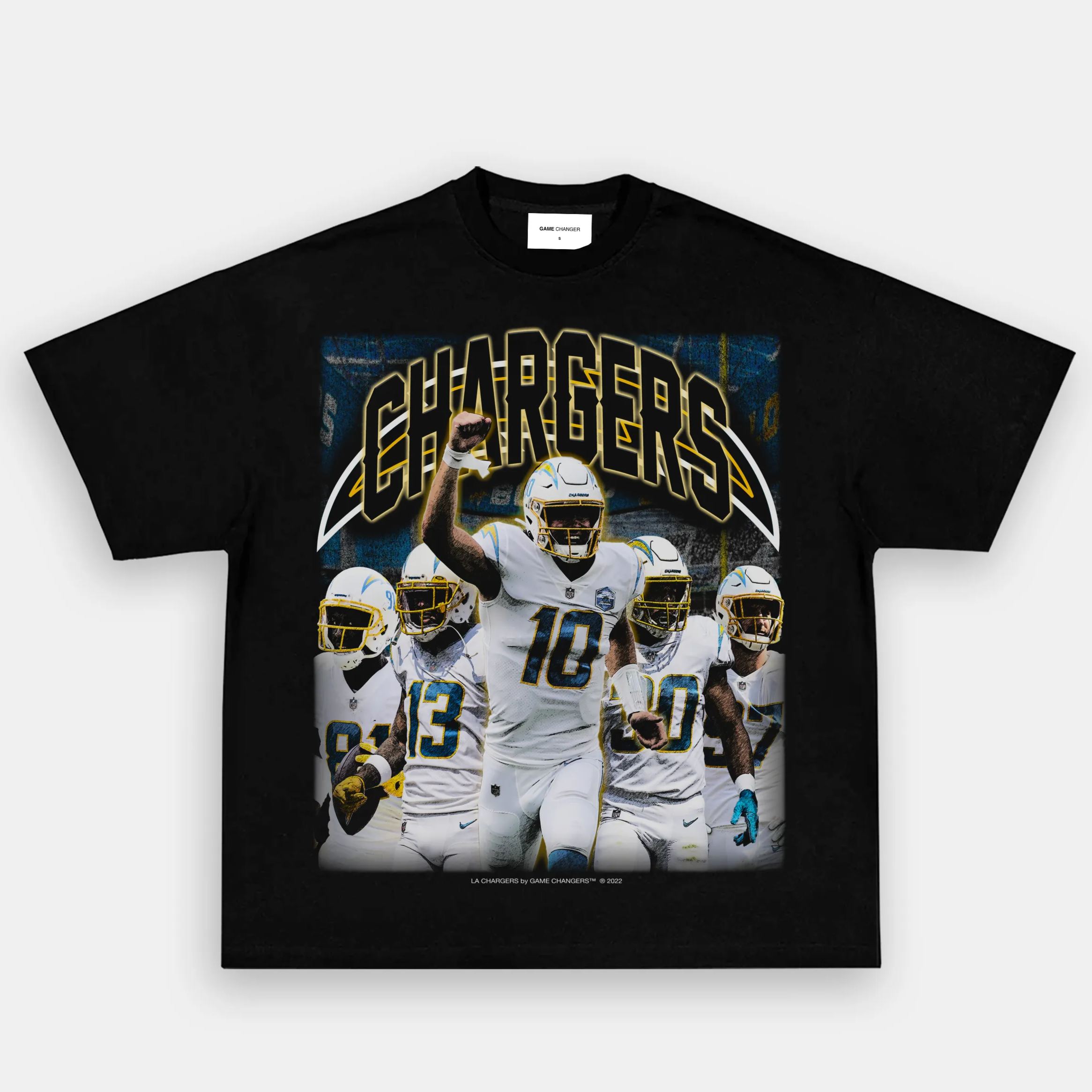 Unisex-Adult Ultra Cotton Washed T-Shirt Graphic LA CHARGERS TEE