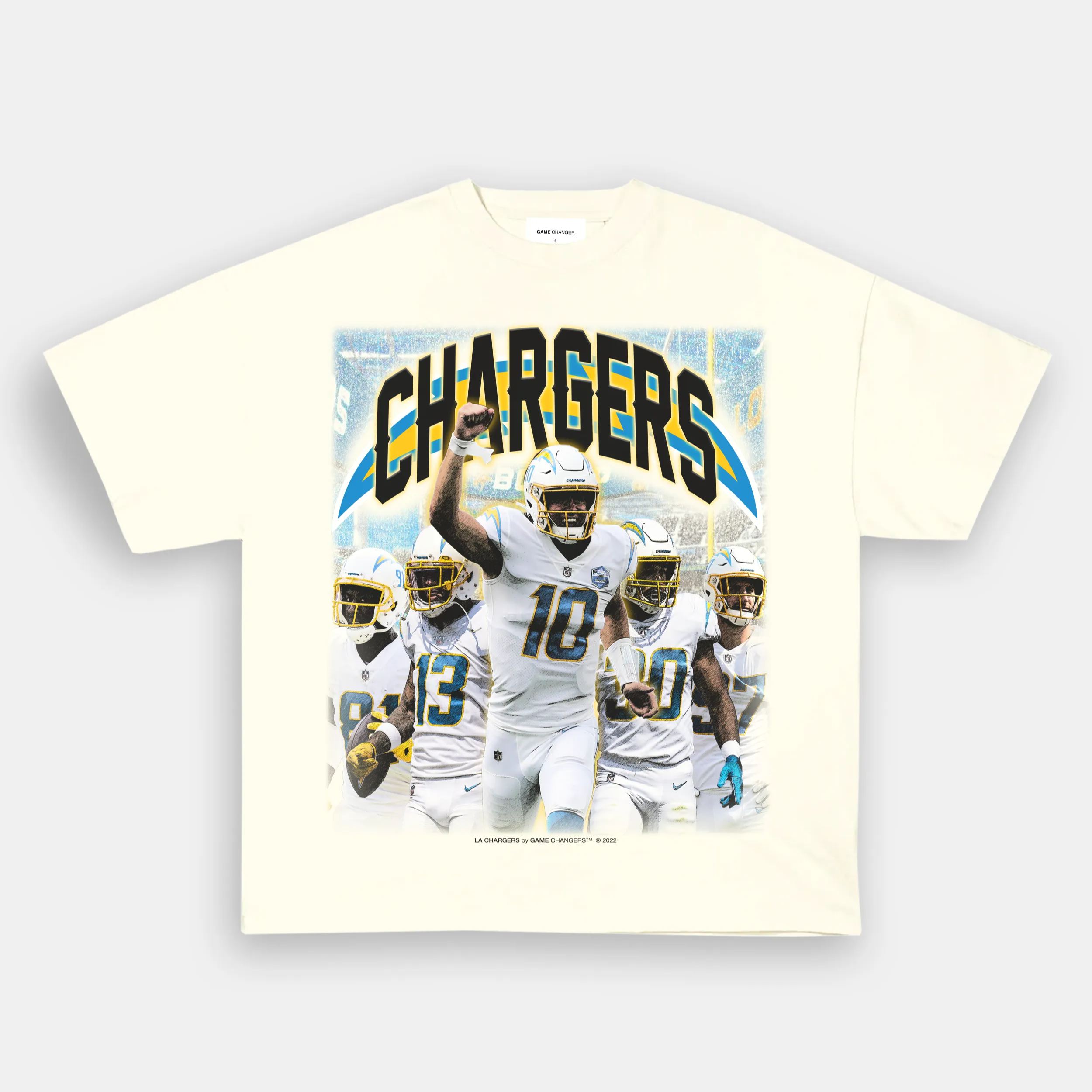 Unisex-Adult Ultra Cotton Washed T-Shirt Graphic LA CHARGERS TEE