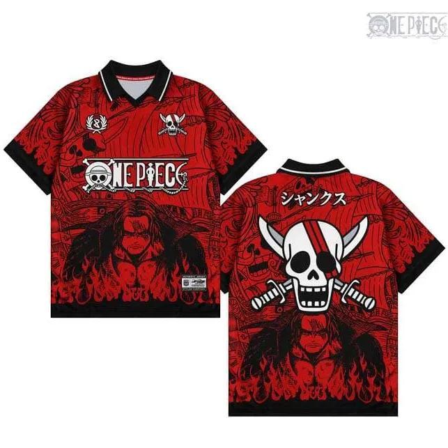 One Piece Anime Vintage V-Neck  Jersey