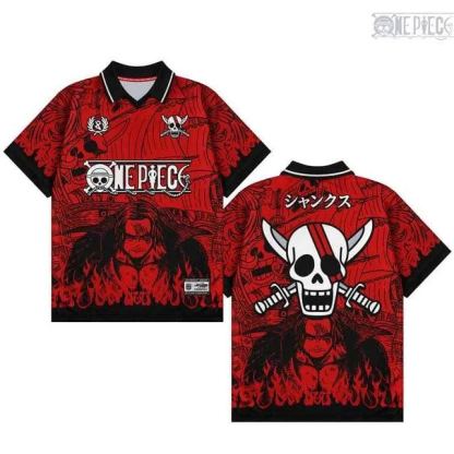 One Piece Anime Vintage V-Neck  Jersey